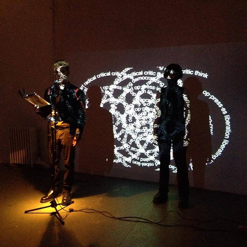 Beatriz Albuqueque and David Moscovich during a PERFORMANCY FORUM