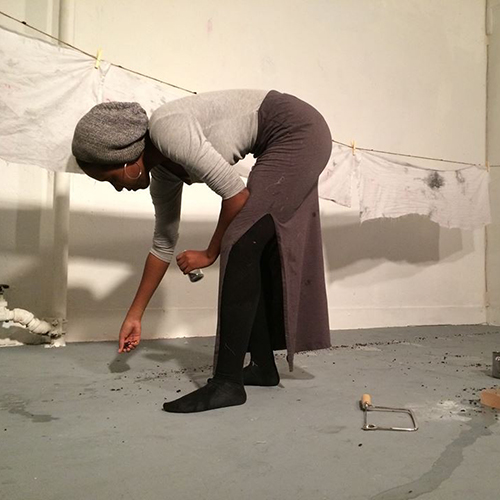 Bryana Siobhan performing during PERFORMANCY FORUM exchange with Petrichor Performance Collective. Photo by Zhenesse Heinemann